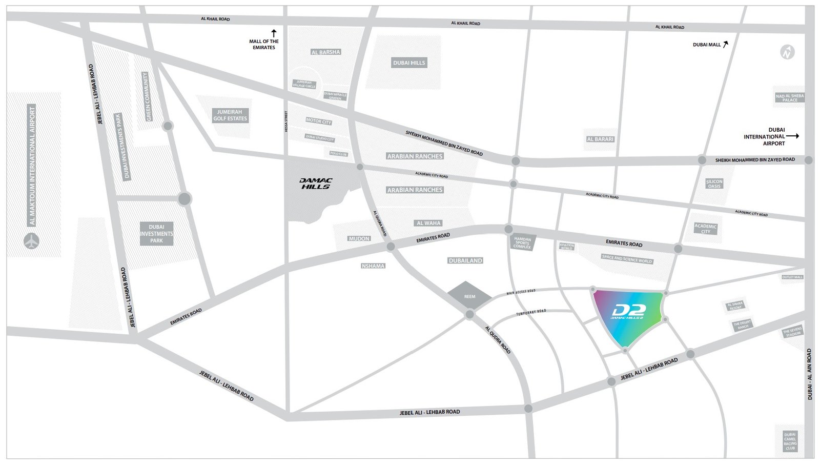 Damac Hills 2 Location