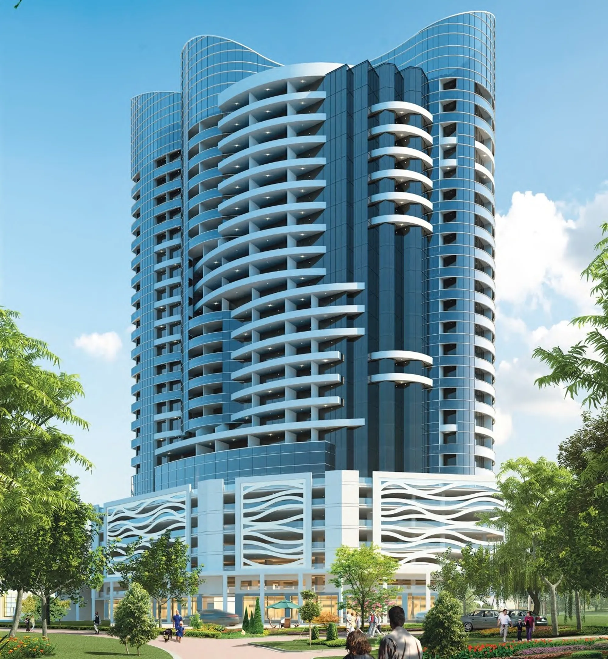 Blue Wave Tower at Dubai Residential Complex - Tiger Group-4