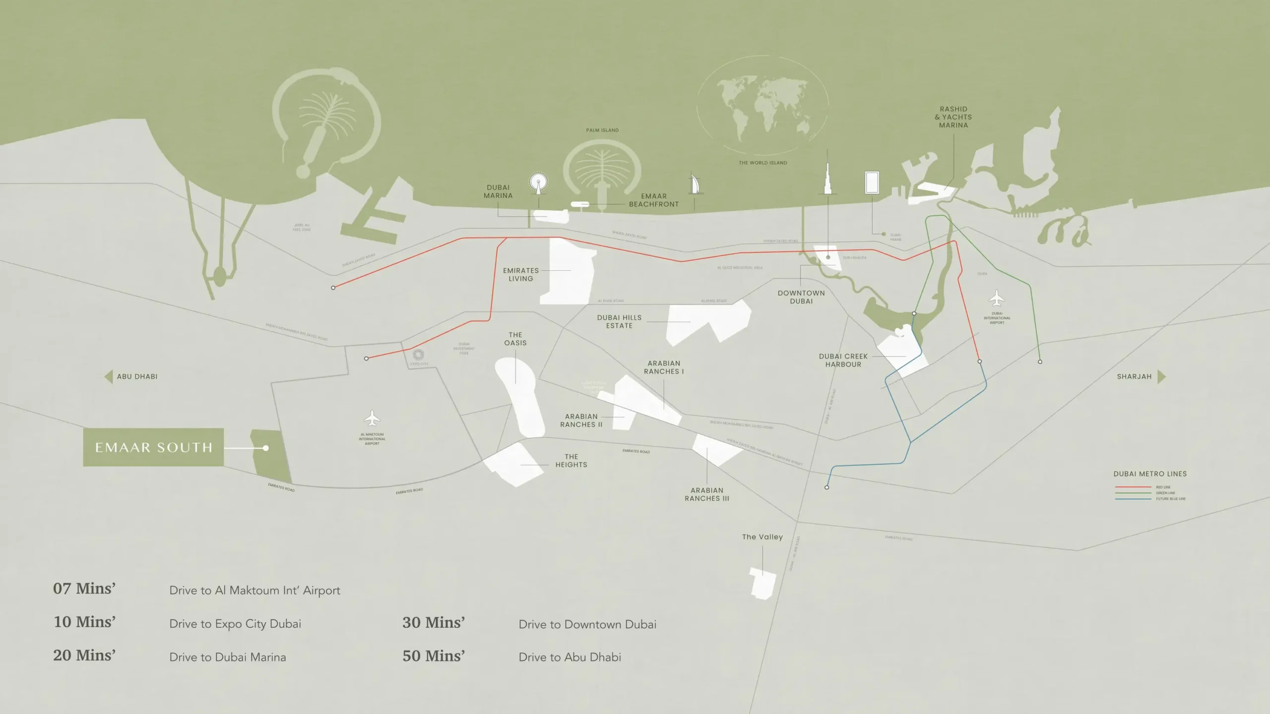 Greenridge by Emaar Properties Location Map