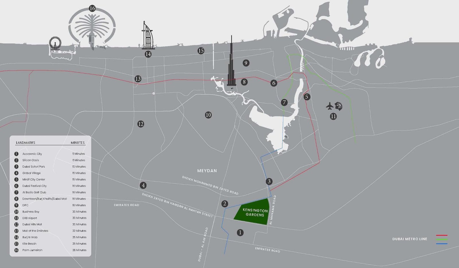 Kensington Gardens at Greenwood Location Map