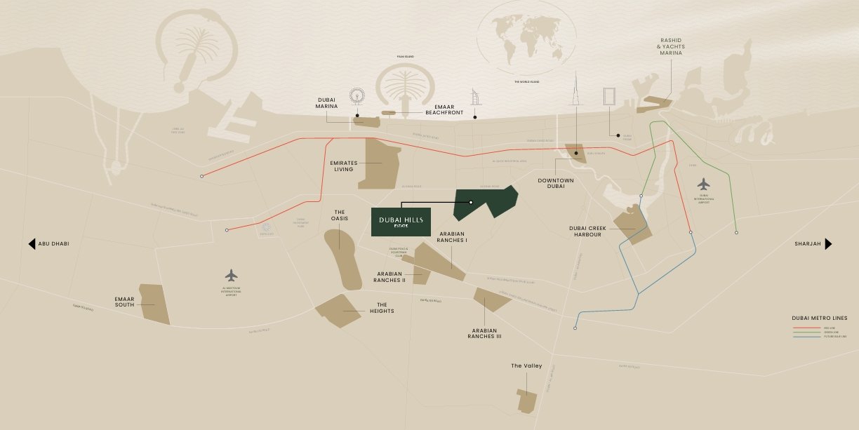 Hillsedge by Emaar Location Map